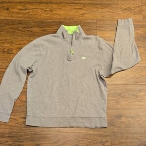 Vineyard Vines Light Gray Zip-Up Sweater